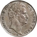 DENMARK. Speciedaler, 1847-VS. Copenhagen Mint; mm: crown. Christian VIII. NGC AU-55.