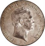 GERMANY. Prussia. 2 Talers, 1851-A. Berlin Mint. Friedrich Wilhelm IV. PCGS AU-58.