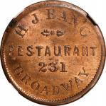 New York--New York. Undated (1861-1865) Henry J. Bang. Fuld-630D-1a. Rarity-1. Copper. Plain Edge. M