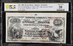 Glasgow, Kentucky. $10  1882 Brown Back. Fr. 485.  The First NB.  Charter #4819.  PCGS Banknote Very