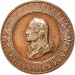 Undated (C. 1862) Washington / Franklin Medalet from George H. Lovetts Third Series. Bronzed Copper.