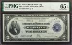 Fr. 775. 1918 $2 Federal Reserve Bank Note. Kansas City. PMG Gem Uncirculated 65 EPQ.
