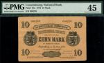 Die Grossherzoglich Luxemburgische, National Bank, 10 Mark, 25 March 1876, serial number 006259, bla