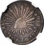 MEXICO. 1/2 Real, 1856-Ga JG. Guadalajara Mint. NGC AU-58.