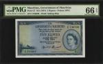 MAURITIUS. Government of Mauritius. 5 Rupees, ND (1954). P-27. PMG Gem Uncirculated 66 EPQ.