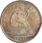 1875 Liberty Seated Half Dollar. WB-101. AU-58 (PCGS). CAC.
