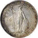 1895-B年英国贸易银元站洋一圆银币。孟买铸币厂。 GREAT BRITAIN. Trade Dollar, 1895-B. Bombay Mint. Victoria. PCGS MS-64 Go