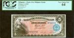 PHILIPPINES. Bank of the Philippines Islands. 5 Pesos, 1.1.1912. P-7a. PCGS Very Choice New 64. 