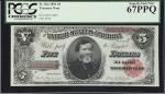 Fr. 364. 1891 $5 Treasury Note. PCGS Currency Superb Gem New 67 PPQ.
