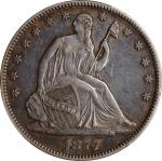 1877-CC Liberty Seated Half Dollar. AU-50 (PCGS).