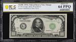 Fr. 2212-G. 1934A $1000 Federal Reserve Note. Chicago. PCGS Banknote Choice Uncirculated 64 PPQ.