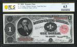 Fr. 351. 1891 $1 Treasury Note. PCGS Banknote Choice Uncirculated 63.