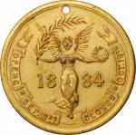 1884 St. Louis Exposition and Music Hall. HK-600, var. Gilt Bronze. Mint State.