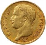 FRANCE. 40 Francs, 1812-A. Paris Mint. Napoleon I. PCGS AU-58.