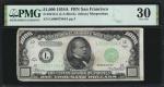 Fr. 2212-L. 1934A $1000 Federal Reserve Note. San Francisco. PMG Very Fine 30.