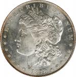 1878 Morgan Silver Dollar. 8 Tailfeathers. VAM-21. Broken R & B. MS-63 (ANACS).