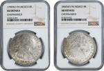 MEXICO. Duo of Chopmarked 8 Reales (2 Pieces), 1799-1800-Mo FM. Mexico City Mint. Charles IV. Both N