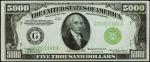 Fr. 2221-G. 1934 $5000 Federal Reserve Note. Chicago. PMG Choice Uncirculated 63.
