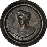 1892 Christopher Columbus Discover 500th Anniversary Medal. Pot Metal, 129 mm. By U. & A. Bizzarri. 