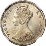 HONG KONG. 10 Cents, 1864. NGC MS-64.