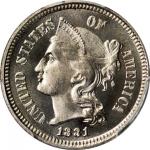 1881 Nickel Three-Cent Piece. Proof-67 Cameo (PCGS). CAC.