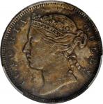 1868年香港贰毫。香港造币厂。 HONG KONG. 20 Cents, 1868. Hong Kong Mint. Victoria. PCGS AU-55 Gold Shield.