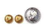 2004年中国工商银行成立二十周年熊猫加字金银币共三枚