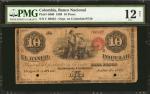 COLOMBIA. Banco Nacional- Overprinted on Banco Popular. 10 Pesos, 1899. P-S660.