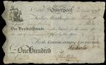 Corporation of Liverpool, ｣100 bill of exchange, 18 April 1795, serial number 0931, black and white,