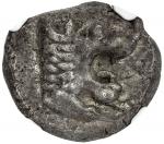 Ancients. KNIDOS: AR drachm (6.24g), ca. 411-394 BC, S-4836, forepart of lion right // head of Aphro