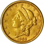 美国1862-S年20美元金币。