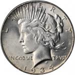 1934-S Peace Silver Dollar. MS-63 (PCGS).