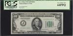 Fr. 2152a-J. 1934 $100 Federal Reserve Note. Kansas City. PCGS Currency Very Choice New 64 PPQ.