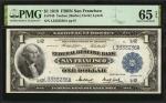 Fr. 743. 1918 $1 Federal Reserve Bank Note. San Francisco. PMG Gem Uncirculated 65 EPQ.