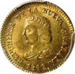 COLOMBIA. Peso, 1842-BOGOTA. Bogota Mint. PCGS MS-64.