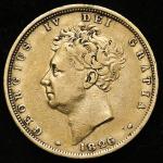 GREAT BRITAIN George IV ジョージ4世(1820~30) Sovereign 1826 返品不可 要下見 Sold as is No returns   洗浄 F