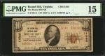 Round Hill, Virginia. $10 1929 Ty. 2. Fr. 1801-2. The Round Hill NB. Charter #11569. PMG Choice Fine