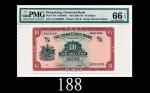 1962-70年渣打银行拾员1962-70 The Chartered Bank $10, ND (Ma S13), s/n U/G9363508. PMG EPQ66 Gem UNC