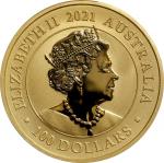 AUSTRALIA. 100 Dollars, 2021-P. Perth Mint. Elizabeth II. PCGS MS-70.