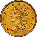 1839-O Classic Head Quarter Eagle. HM-1, Winter-1. Rarity-3. High Date, Wide Fraction. MS-62 (NGC).