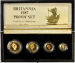 GREAT BRITAIN. Four Piece Britannia Proof Set, 1987.