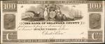 Chester, Pennsylvania. Bank of Delaware County. ND (18xx). $100. Uncirculated. Proof.