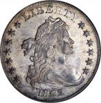 1802/1 Draped Bust Silver Dollar. BB-231, B-1. Rarity-4. Narrow Date. AU-50 (NGC). OH.