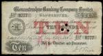 Gloucester Banking Company, ｣10, Gloucester, 24 April 1884, serial number B 777, black and white, va