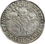 GERMANY. Saxony (Albertine). Taler, 1598-HB. Dresden Mint. Christian II, with Johann Georg & August.