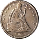 1859-O Liberty Seated Silver Dollar. OC-2. Rarity-1. VF Details--Repaired (PCGS).