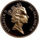 GREAT BRITAIN. 5 Pounds, 1990. Llantrisant Mint. Elizabeth II. PCGS PROOF-70 Deep Cameo.