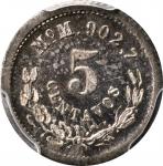 MEXICO. 5 Centavos, 1880/76-Mo M/B. Mexico City Mint. PCGS MS-66 Gold Shield.