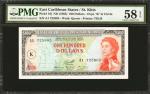 EAST CARIBBEAN STATES. East Caribbean Currency Authority. 100 Dollars, ND (1965). P-16j. PMG Choice 