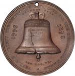 1876 U.S. Centennial Exposition. Liberty Bell-Independence Hall Dollar. Copper. 38 mm. HK-25. Rarity